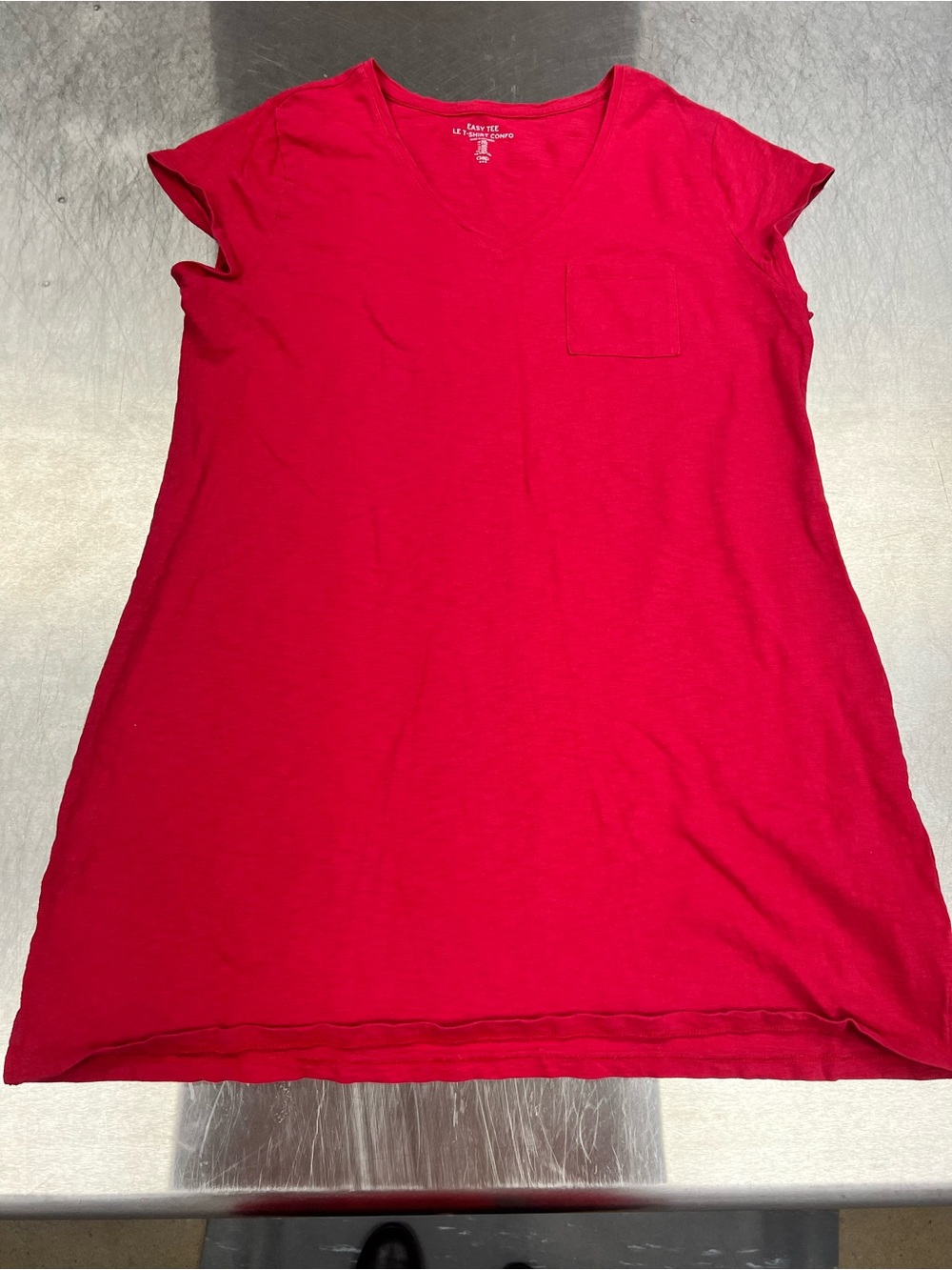 GAP Easy Tee Women's V-Neck Pocket Tunic or Mini Dress Bright Red Women’s XXL